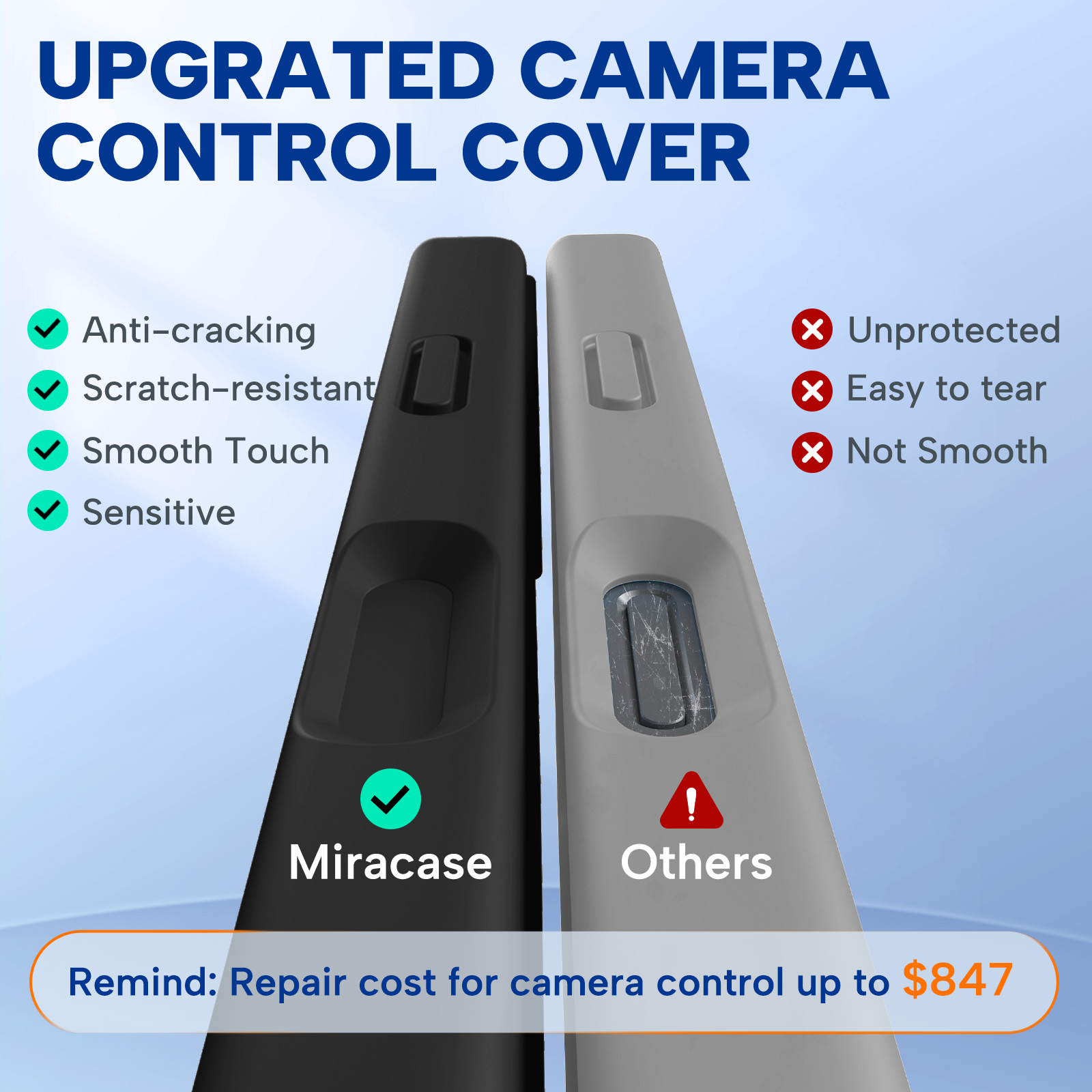 Miracase Magnetic for iPhone 17 Case, Compatible with MagSafe, Integrated Silicone Camera Control Cover, Shockproof Drop Protection Phone Case for 17,Black