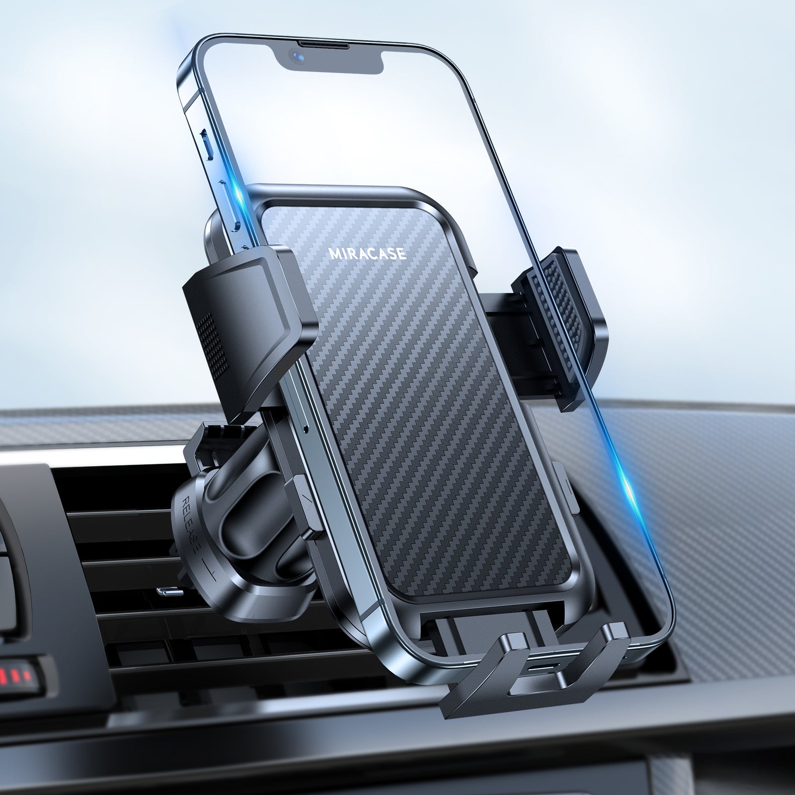 Miracase 2025 Upgrade Universal Car Phone Holder Mount for Air Vent, Sturdy and Thick Case Friendly Hands-Free Mount for iPhone, Samsung, and All Smartphones