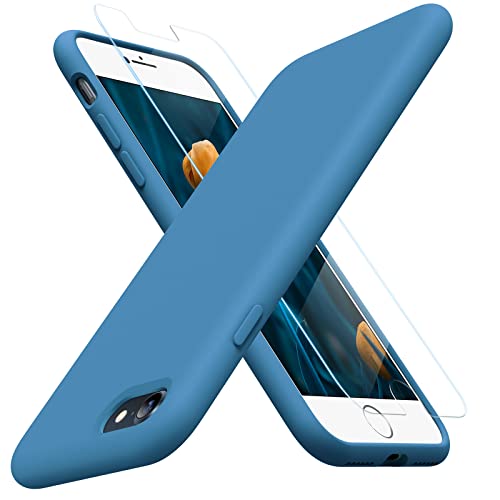 Miracase Ultra Slim Designed for iPhone SE Case 2022(3rd Gen)/iPhone SE 2020 Case(2nd Gen)/iPhone 7 Case/iPhone 8 Case with Screen Protector, Multi-Color Silicone Shockproof Phone Case