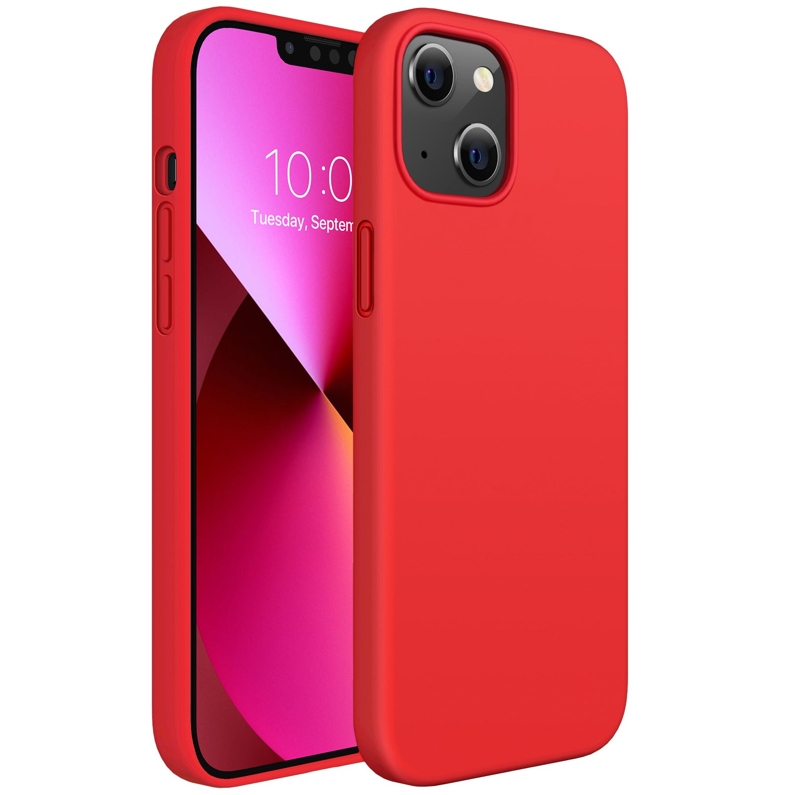 Miracase Compatible with iPhone 13 Case 6.1 inch(2021),Soft Liquid Silicone Gel Rubber Full Body Protection Shockproof Cover Case
