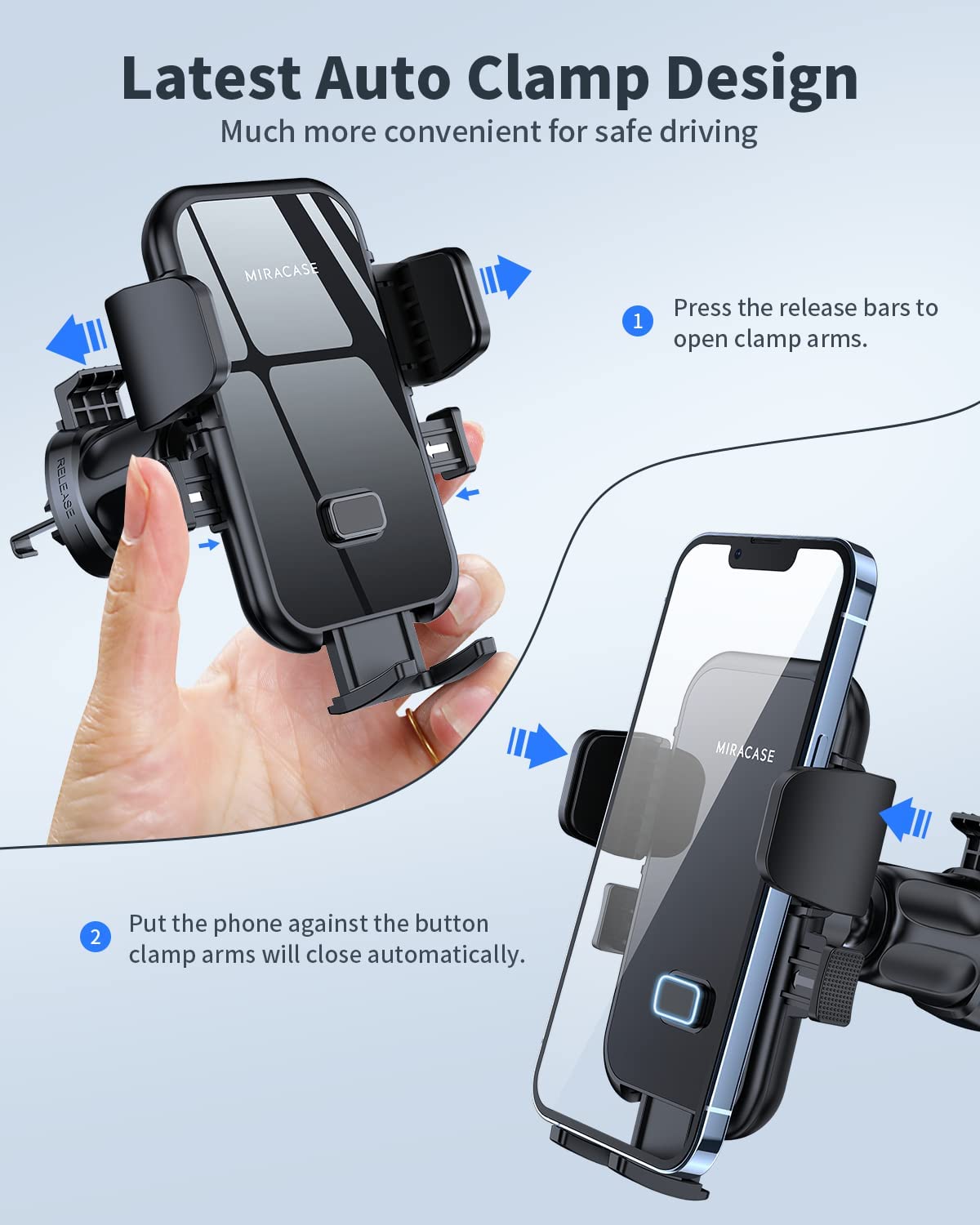 Miracase Phone Mount for Car Vent, Universal Car Phone Holder Mount Hands Free Air Vent Cell Phone Holder for Car in Vehicle