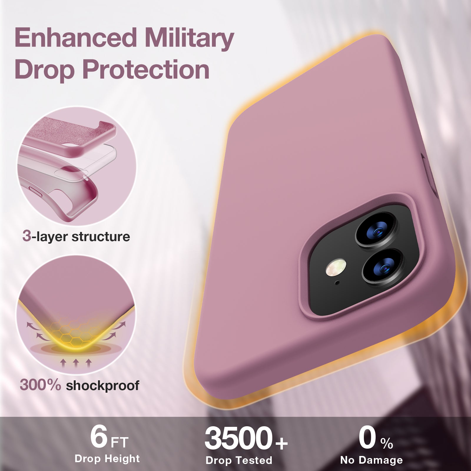 Miracase Liquid Silicone Case for iPhone 12 / iPhone 12 Pro