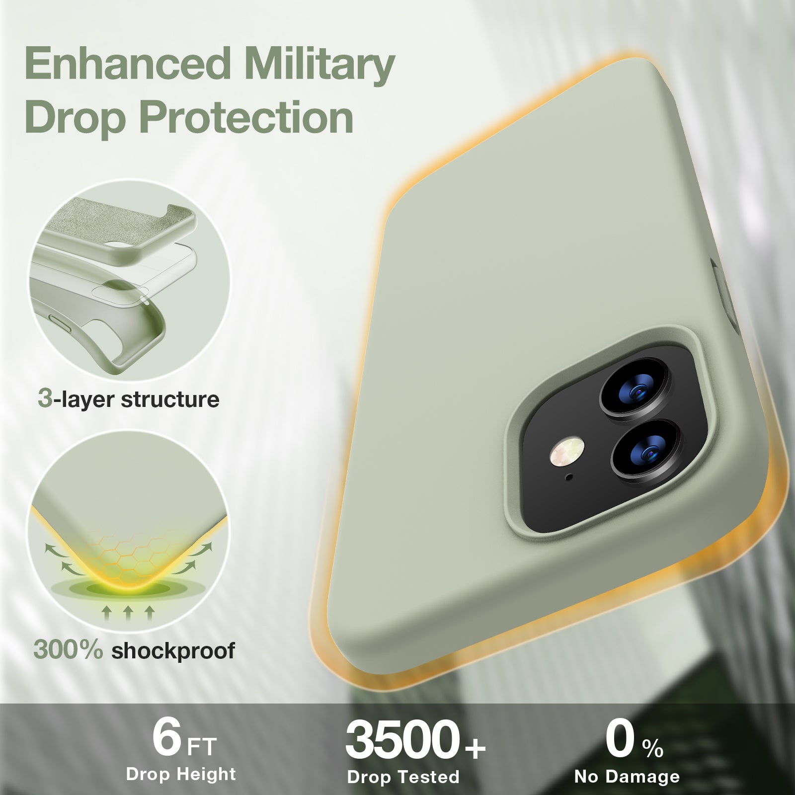 Miracase Liquid Silicone Case for iPhone 12 / iPhone 12 Pro