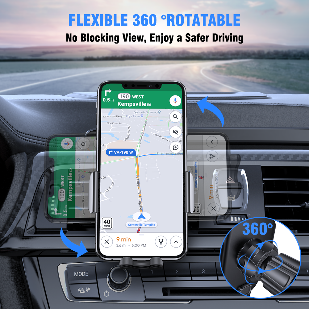 Upgraded Car Phone Holder, Universal Car Air Vent Phone Mount