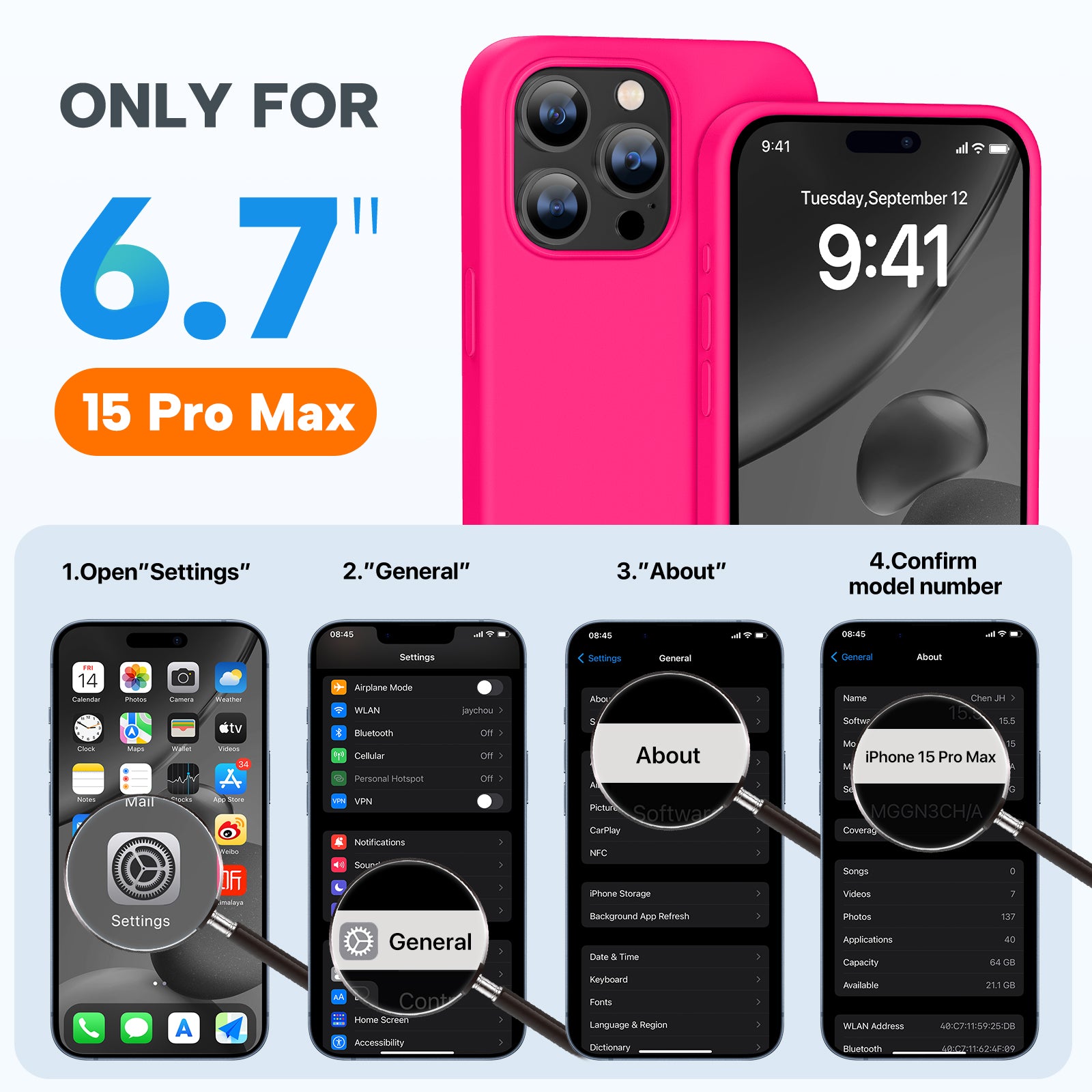 Funda Magsafe Compatible Con iPhone 15 Pro Max