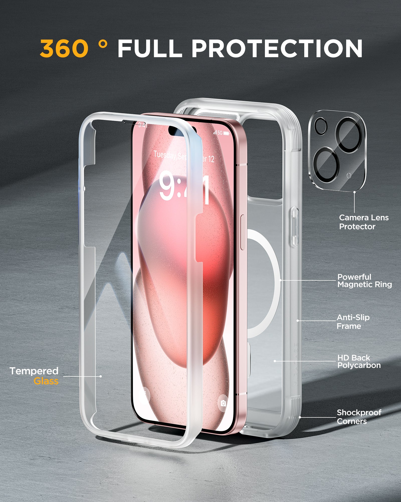 ShockProof Protection for iPhone 12 Mini - 360° Optimal protection