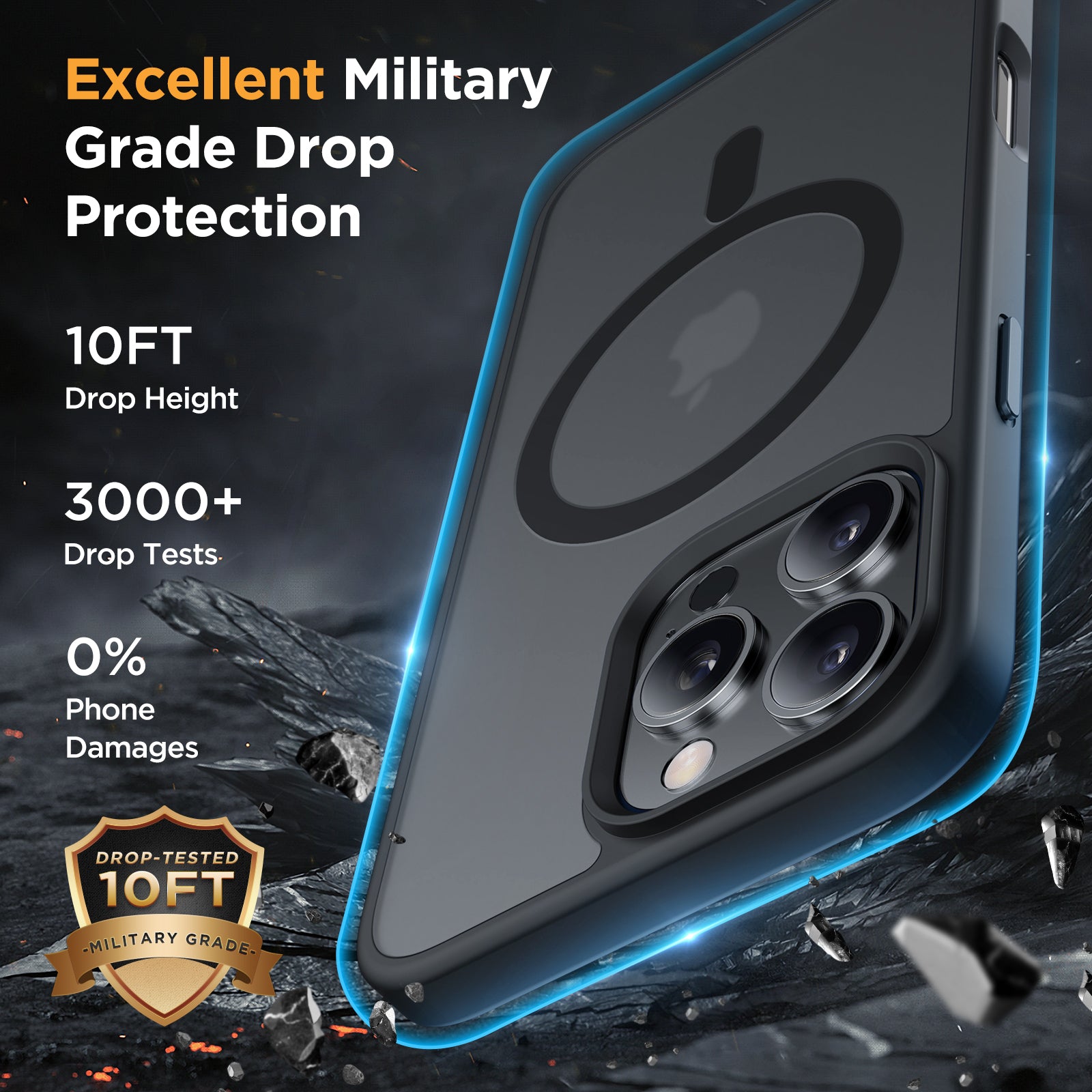 Miracase Magnetic for iPhone 16 Pro Max Case [Compatible with MagSafe] [with 2X Screen Protectors] Military-Grade Protection, Anti-Fingerprint, Slim Fit Phone Case for 16 Pro Max 6.9 inch