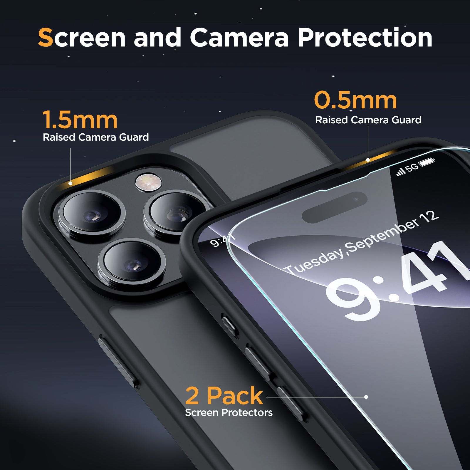 Miracase Magnetic for iPhone 16 Pro Max Case [Compatible with MagSafe] [with 2X Screen Protectors] Military-Grade Protection, Anti-Fingerprint, Slim Fit Phone Case for 16 Pro Max 6.9 inch