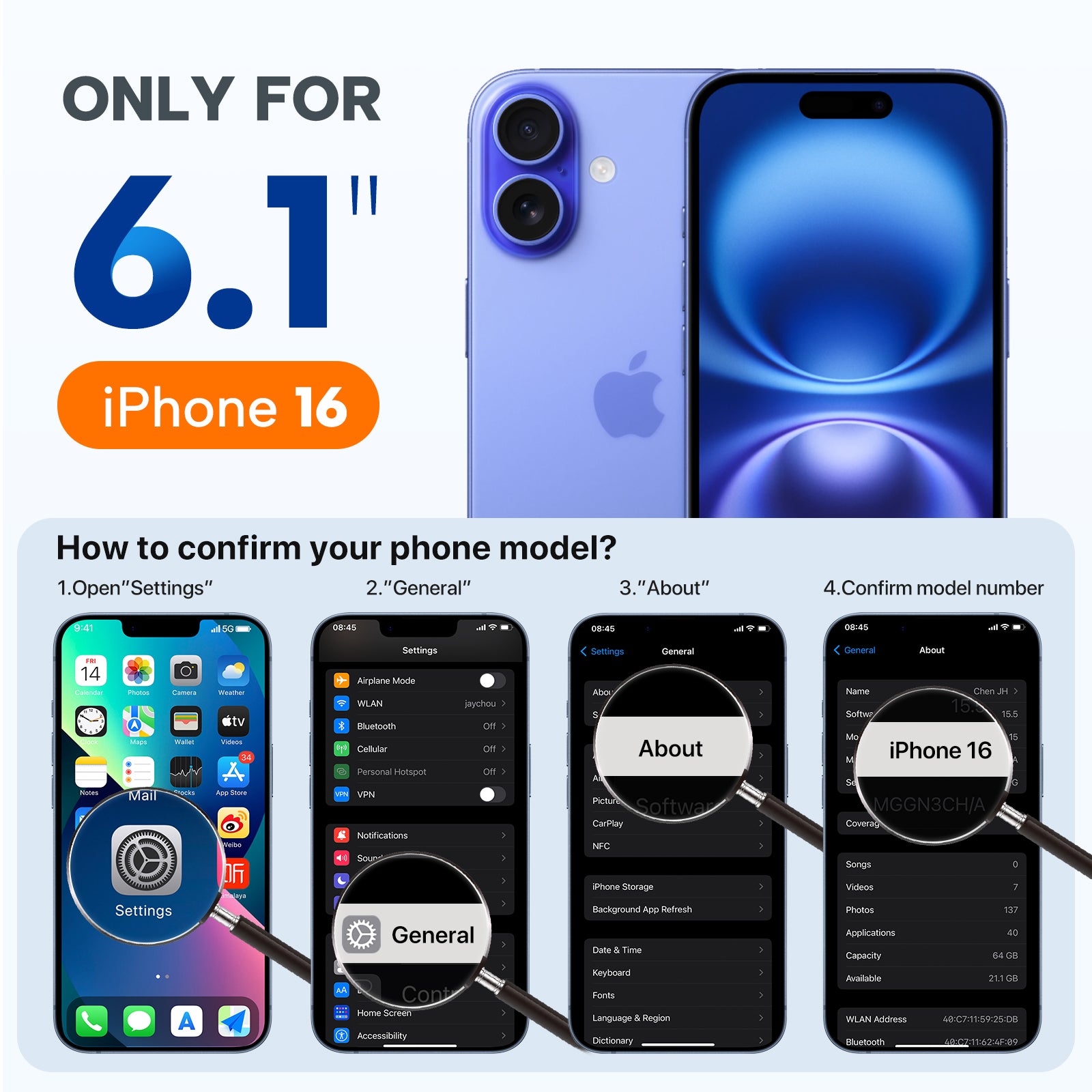 Miracase Compatible with iPhone 16 Case, [Soft Anti-Scratch Microfiber Lining], Compatible with MagSafe, Liquid Silicone Case Shockproof Drop Protection Phone Case for 16,Black