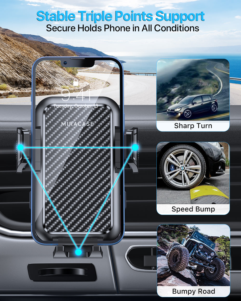 Miracase Car Air Vent Phone Holder Car Phone Holders & Mounts