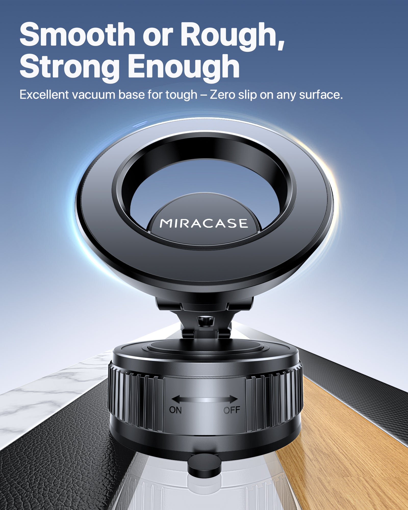 Miracase 2026 Vacuum for Magsafe Car Mount, [Strongest Suction] Magnetic Phone Holders for Your Car, 360° Adjustable Car Phone Holder Mount for iPhone 17 Pro Max 16 15 14 13 12 & All Smartphones