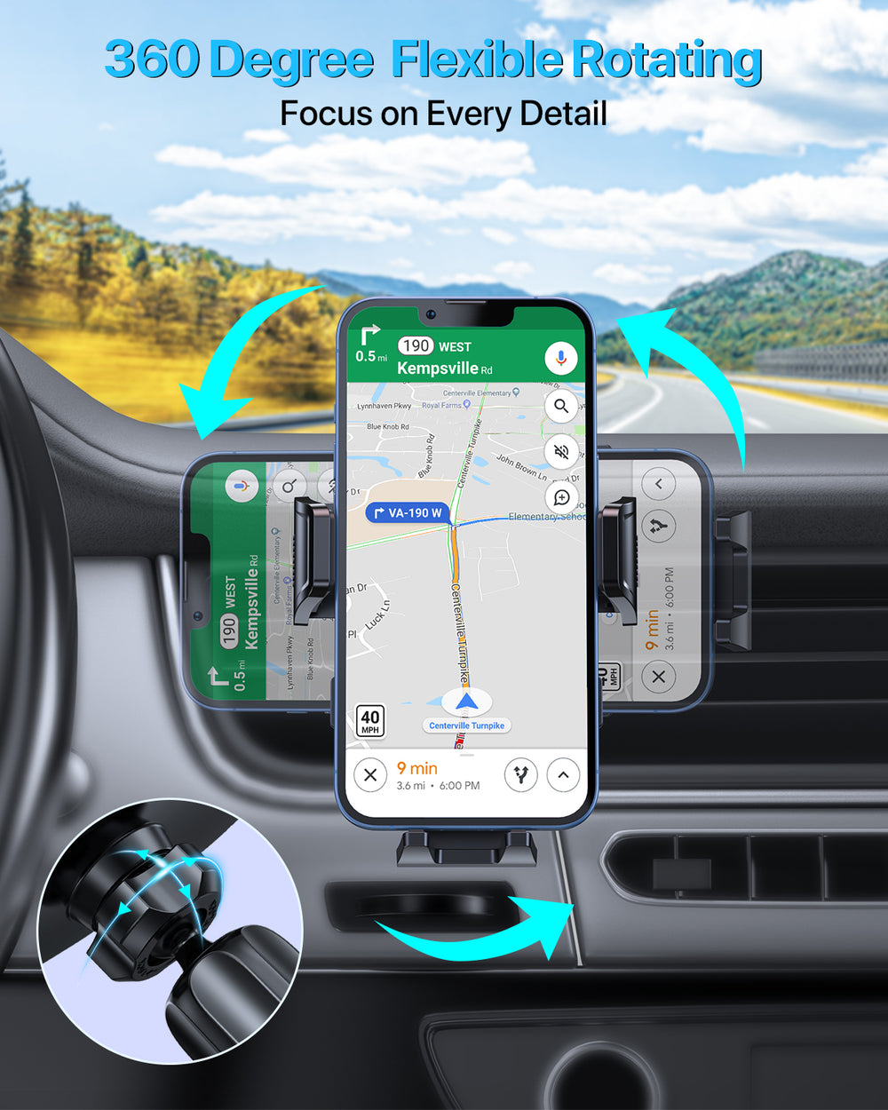 Miracase Car Air Vent Phone Holder Car Phone Holders & Mounts