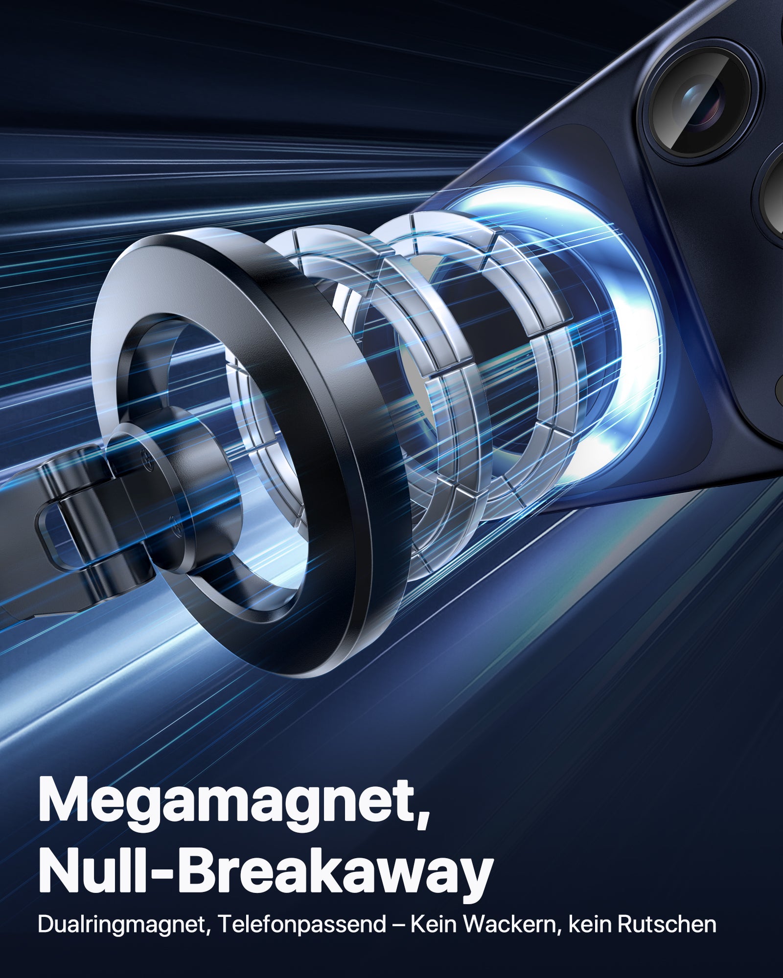Miracase Vakuum Handyhalterung Auto für Magsafe Autohalterung [24 XN55 Magneten & Stärkster Gel ] 360° Drehbare faltbar Handyhalterung Magnet, KFZ Autohalterung für iPhone Alle Handys