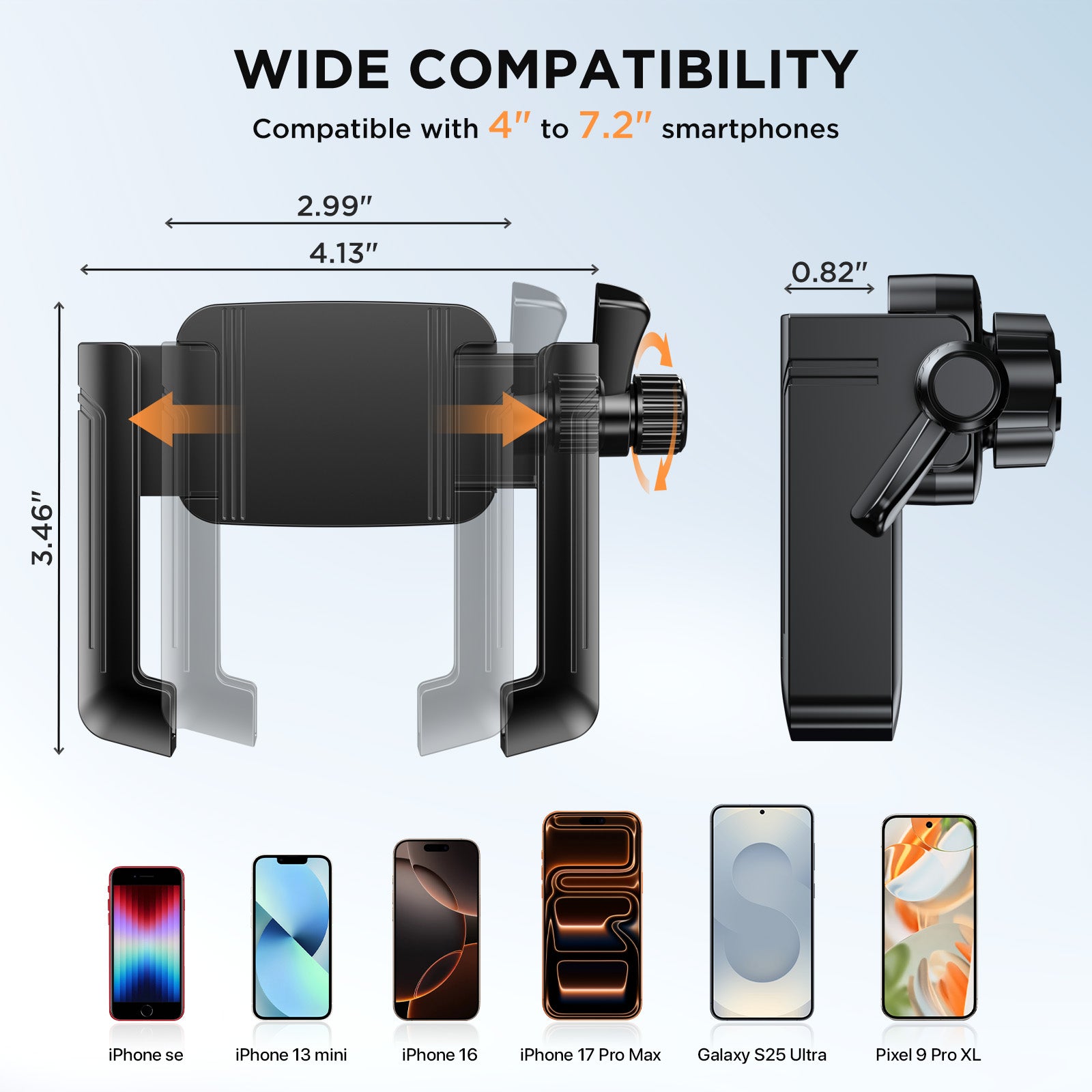 Miracase Bike Phone Holder, [Support Video Recording] Motorcycle Phone Mount, [Quick Lock] Bicycle Phone Mount Handlebar Cell Phone Clamp for Scooter, Friendly Compatible with iPhone Samsung