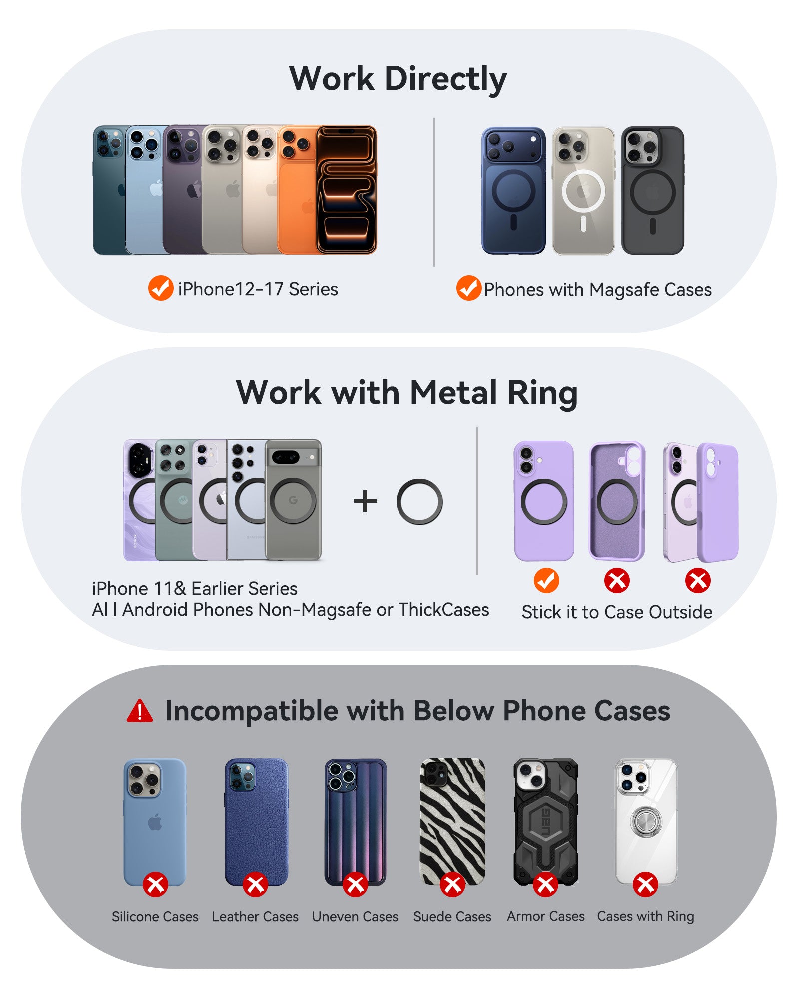 Miracase Car Phone Holder for Magsafe [Oversized Suction Base & 3600gf Magnetic] 360° Adjustable Car Phone Mount, Magnetic Phone Holder for Cars for iPhone 17-12 Pro Max Plus Air