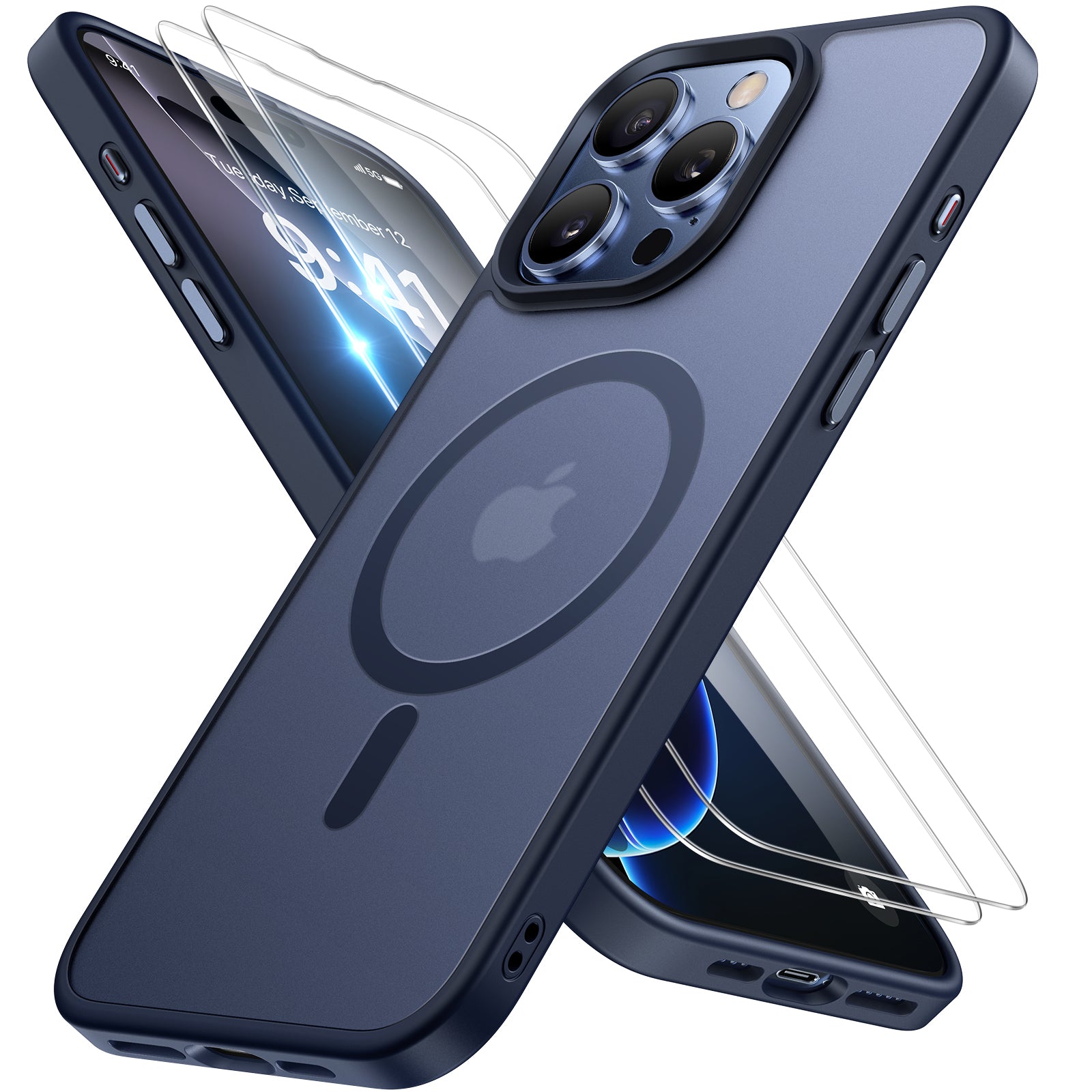 Miracase Magnetic for iPhone 16 Pro Max Case [Compatible with MagSafe] [with 2X Screen Protectors] Military-Grade Protection, Anti-Fingerprint, Slim Fit Phone Case for 16 Pro Max 6.9 inch