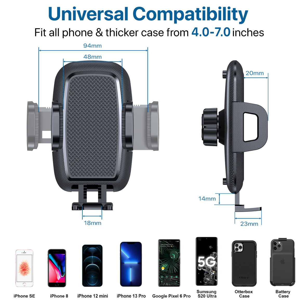 Miracase Textured Cradle Car Phone Mount Universal Car Phone Holder for Air Vent