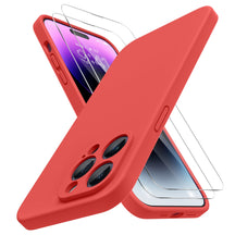 Miracase Designed for iPhone 14 Pro Max Case, with 2 Pack Screen Protectors,[Upgraded Enhanced Camera Protection],Shockproof Liquid Silicone Case with Microfiber Lining