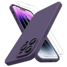 Miracase Designed for iPhone 14 Pro Max Case, with 2 Pack Screen Protectors,[Upgraded Enhanced Camera Protection],Shockproof Liquid Silicone Case with Microfiber Lining