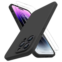 Miracase Designed for iPhone 14 Pro Max Case, with 2 Pack Screen Protectors,[Upgraded Enhanced Camera Protection],Shockproof Liquid Silicone Case with Microfiber Lining