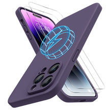 Miracase Designed for iPhone 14 Pro Max Case, with 2 Pack Screen Protectors,[Upgraded Enhanced Camera Protection],Shockproof Liquid Silicone Case with Microfiber Lining