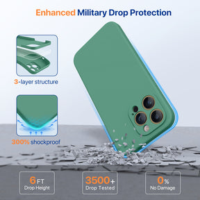 Miracase Designed for iPhone 14 Pro Max Case, with 2 Pack Screen Protectors,[Upgraded Enhanced Camera Protection],Shockproof Liquid Silicone Case with Microfiber Lining