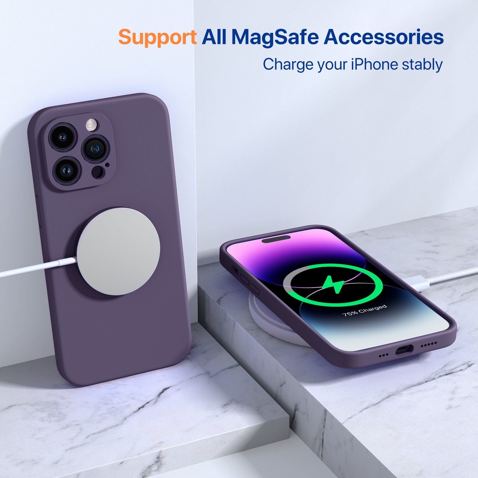 Miracase [3in1] Designed for iPhone 14 Pro Case, 2 Pack Screen Protect