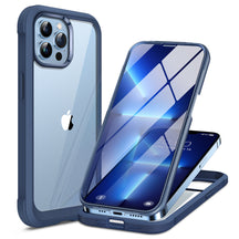 Miracase Glass Case for iPhone 13 Pro Max 6.7 inch, 2022 Upgrade Full-Body Clear Bumper Case with Built-in 9H Tempered Glass Screen Protector for iPhone 13 Pro Max