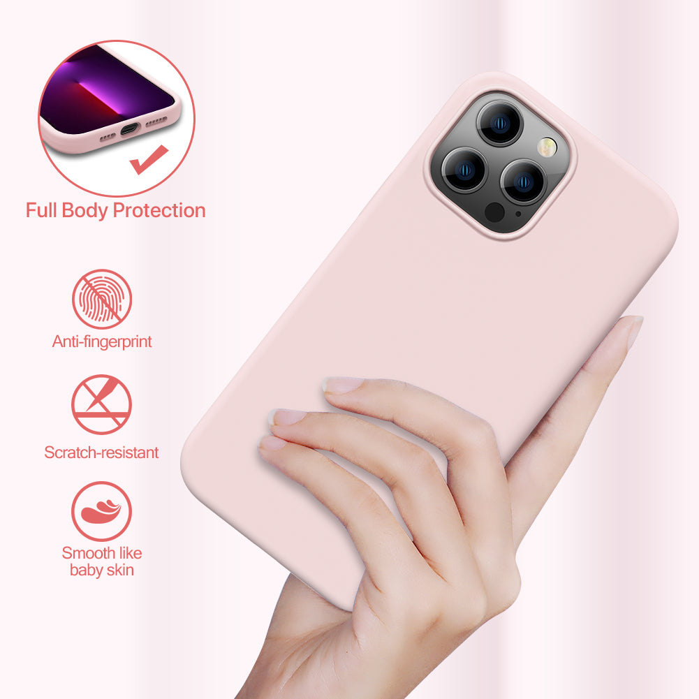 Miracase Designed for iPhone 13 Pro MAX Case, [6X Military Protection Tested] Soft Silicone Case with Anti-Scratch Microfiber Lining,Shockproof Protective Slim Thin Case