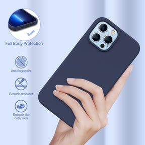 Miracase Designed for iPhone 13 Pro Case, [6X Military Protection Tested] Soft Silicone Case with Anti-Scratch Microfiber Lining,Shockproof Protective Slim Thin Case