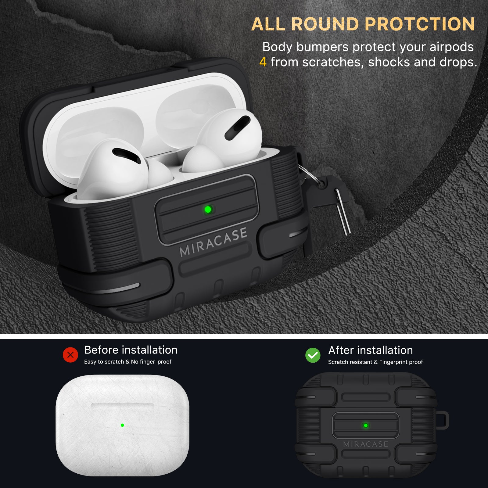 Shockproof Protective Airpods Po Wireless Charging Case for Airpods Case Cover