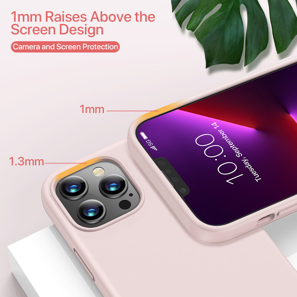 Miracase Designed for iPhone 13 Pro MAX Case, [6X Military Protection Tested] Soft Silicone Case with Anti-Scratch Microfiber Lining,Shockproof Protective Slim Thin Case