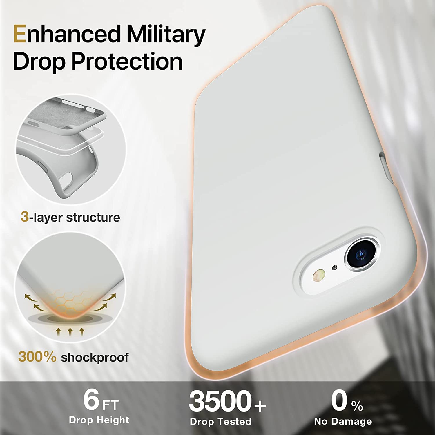 MIRACASE Liquid Silicone Case for iPhone 7/8/iPhone SE 2022
