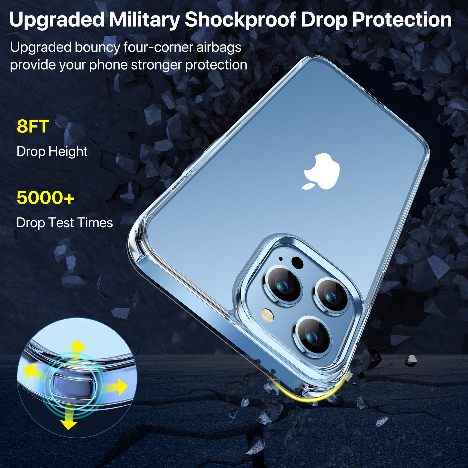 Clear Shockproof Phone Case for iPhone 13 Pro Max