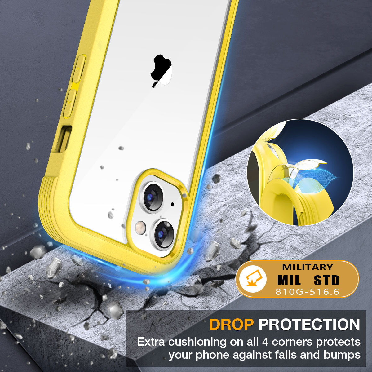 Miracase Compatible with iPhone 13 case 6.1 inch, [Glass Instead Plastic] with Built-in 9H Tempered Glass Screen Protector for iPhone 13,2021 Upgrade Full-Body Glass Clear Case