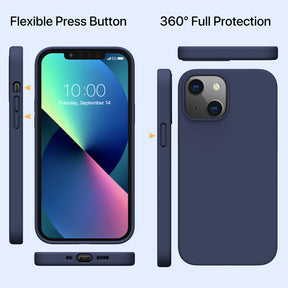 Miracase Designed for iPhone 13 Mini Case [6X Military Protection Tested] Soft Silicone Case with Anti-Scratch Microfiber Lining,Shockproof Protective Slim Thin Case