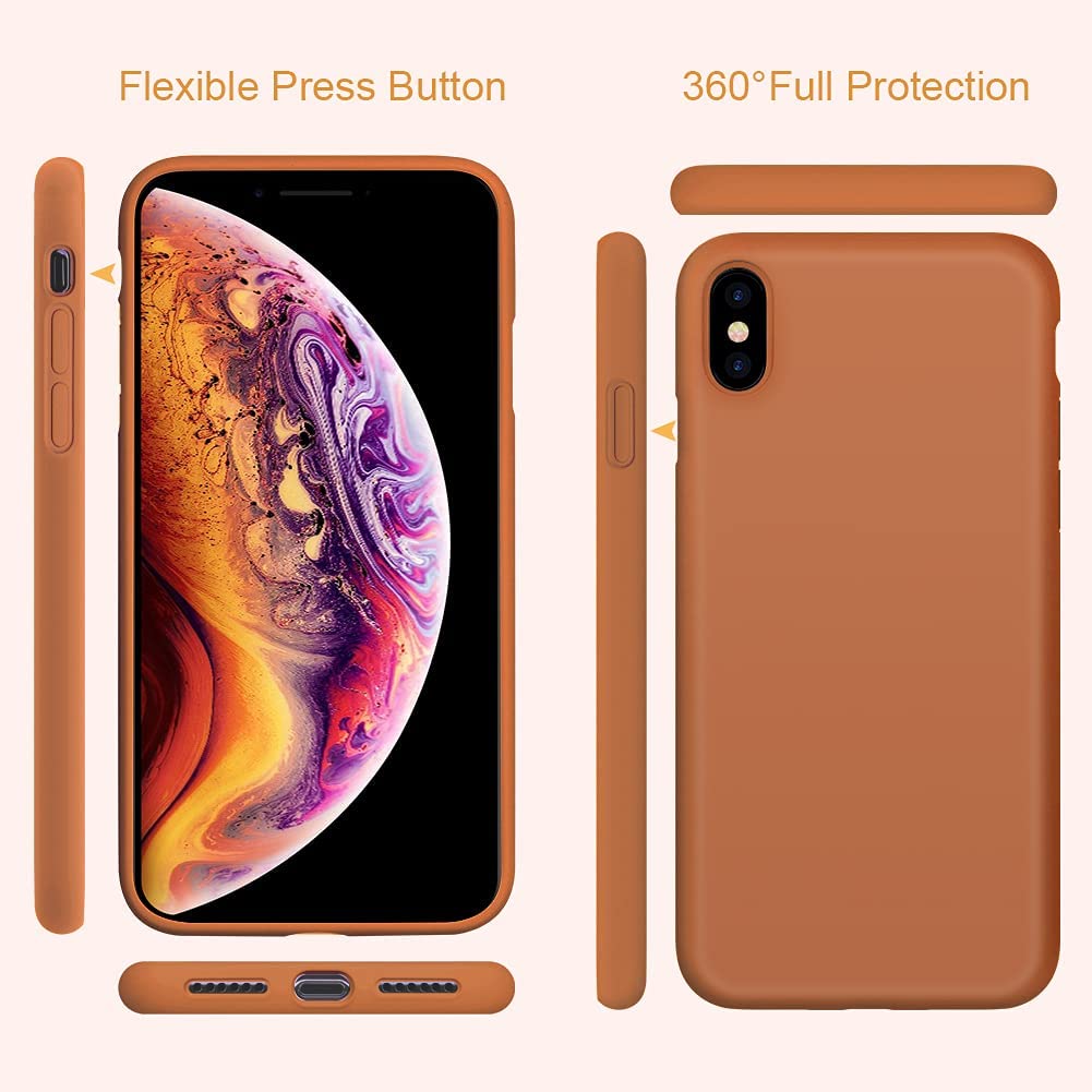 Miracase Liquid Silicone Case Compatible with iPhone Xs (2018)/ iPhone X(2017) 5.8 inch, Gel Rubber Full Body Protection Shockproof Cover Case Drop Protection Case