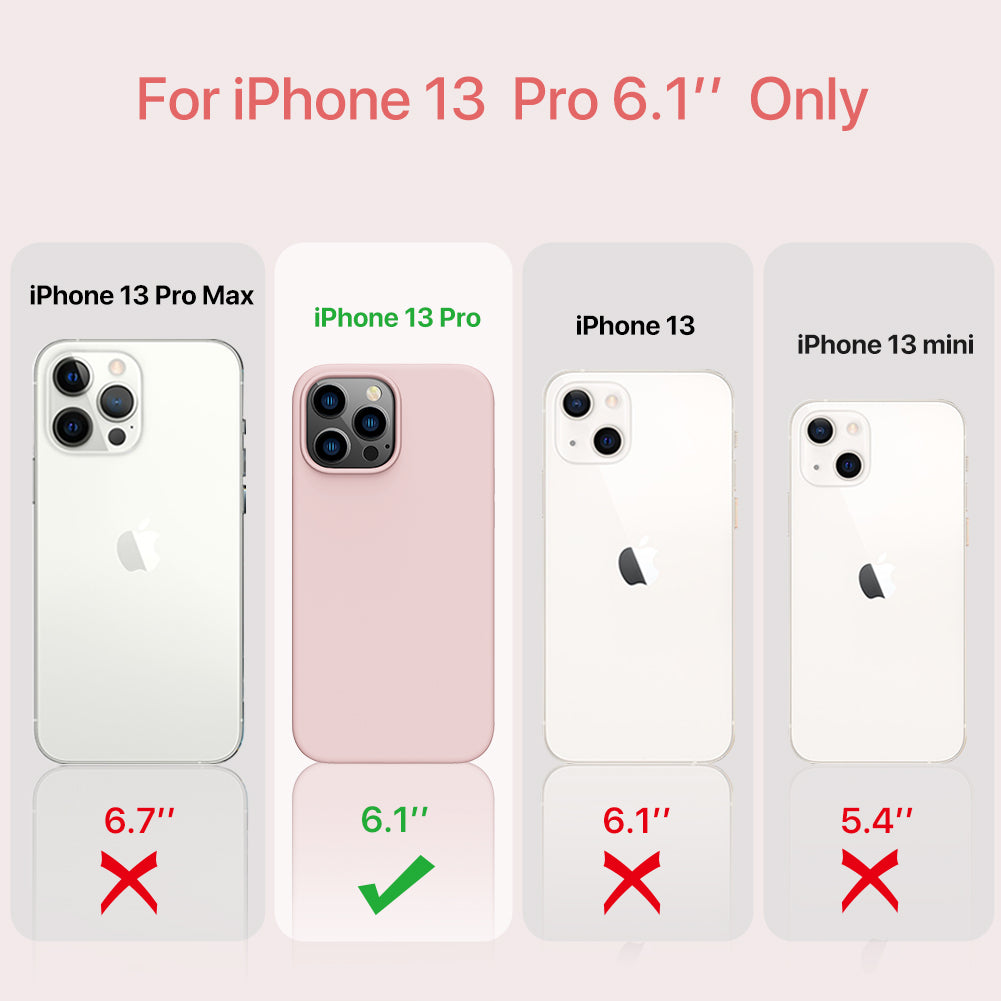 Miracase Designed for iPhone 13 Pro Case, [6X Military Protection Tested] Soft Silicone Case with Anti-Scratch Microfiber Lining,Shockproof Protective Slim Thin Case