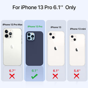 Miracase Designed for iPhone 13 Pro Case, [6X Military Protection Tested] Soft Silicone Case with Anti-Scratch Microfiber Lining,Shockproof Protective Slim Thin Case
