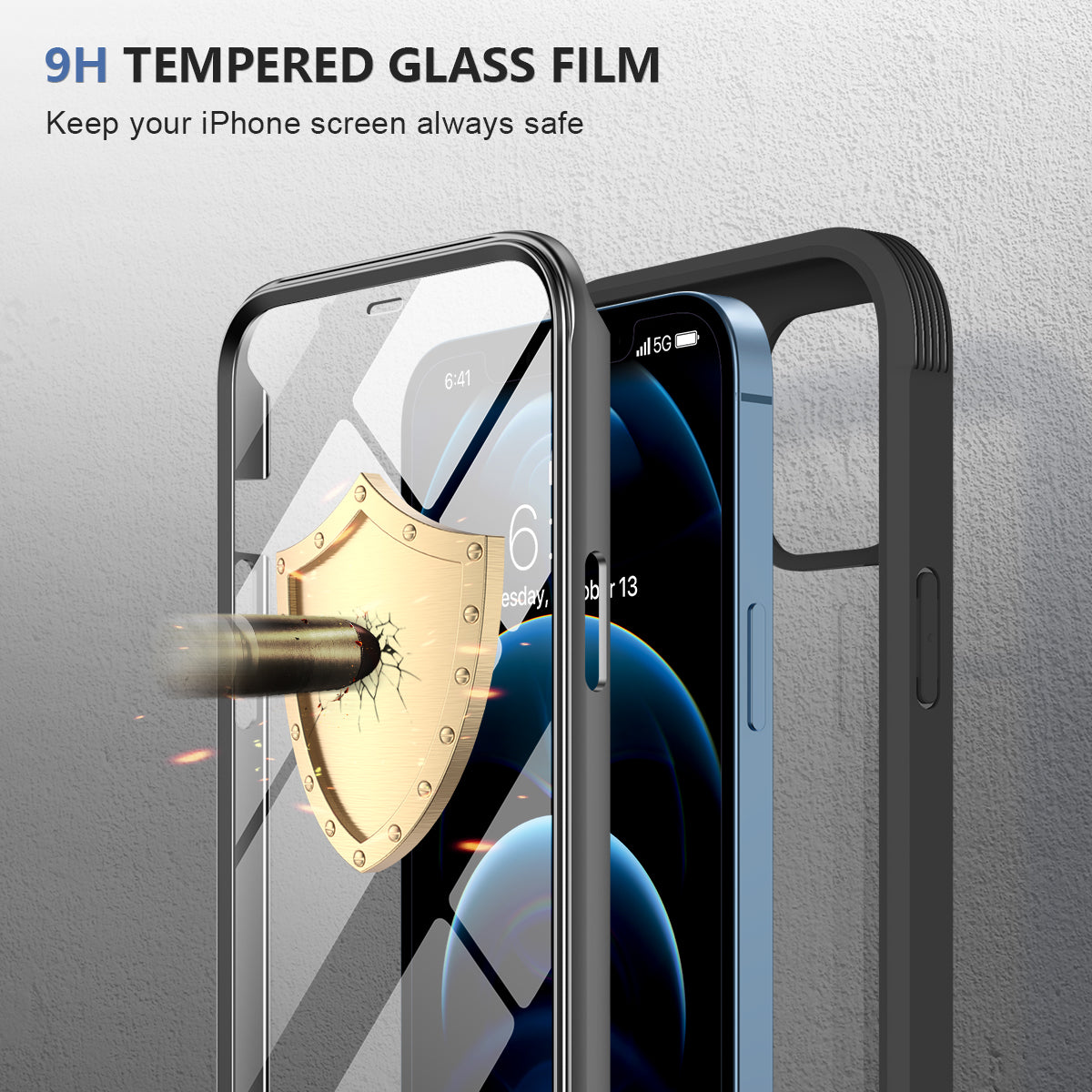 Casecentive Vitre de protection en verre trempé 2D iPhone 12 Pro Max