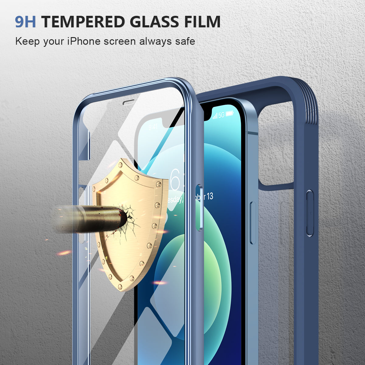 Glass Screen Protector Case for iPhone 12/ iPhone 12 Pro
