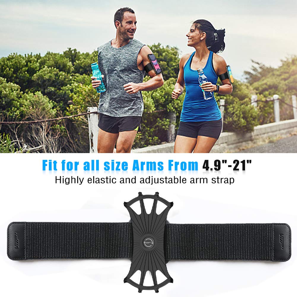 VUP Phone Armband,360° Rotatable Running Armband for Phone with Elastic Arm Band