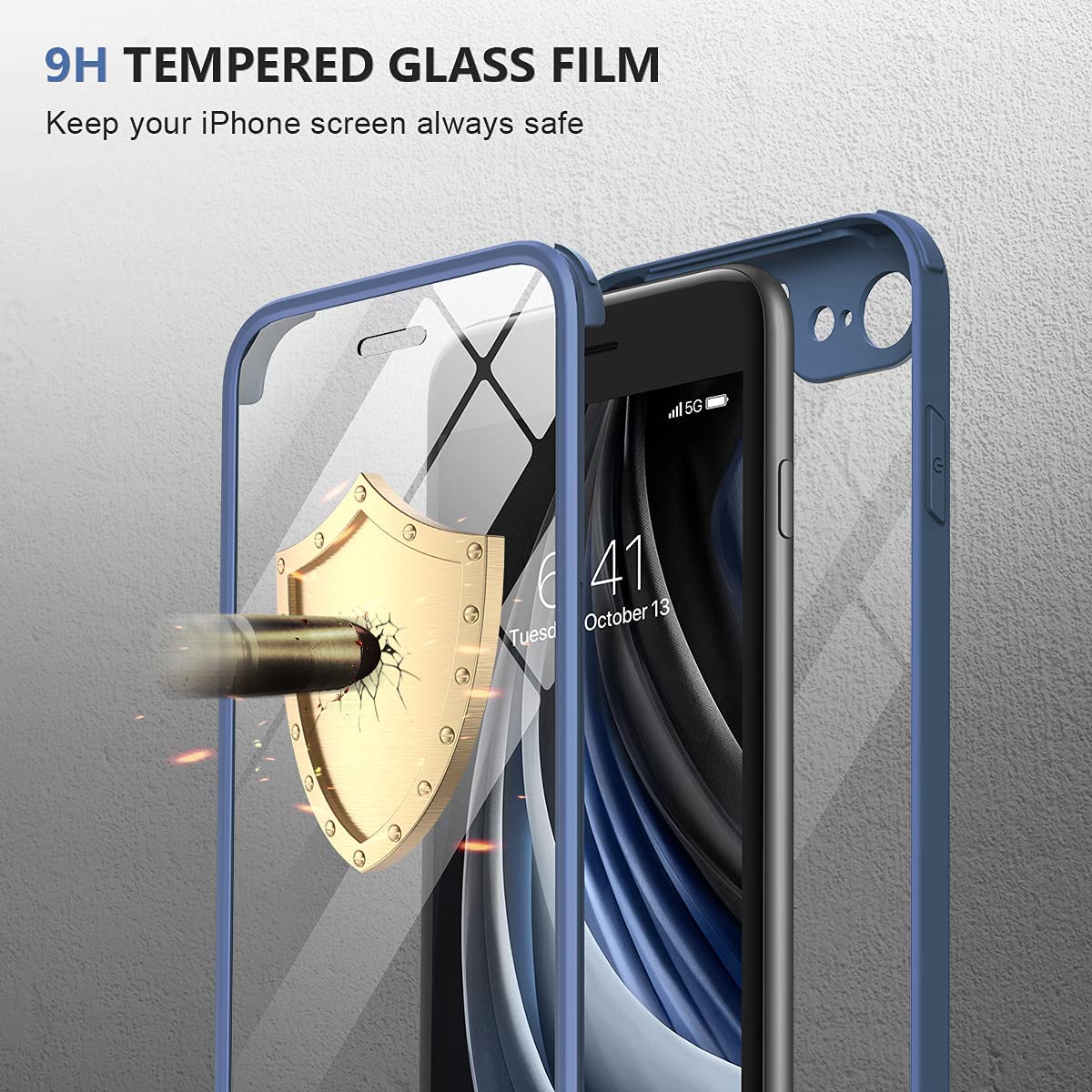 Full Body Glass Screen Protector for iPhone SE 2020/iPhone 8
