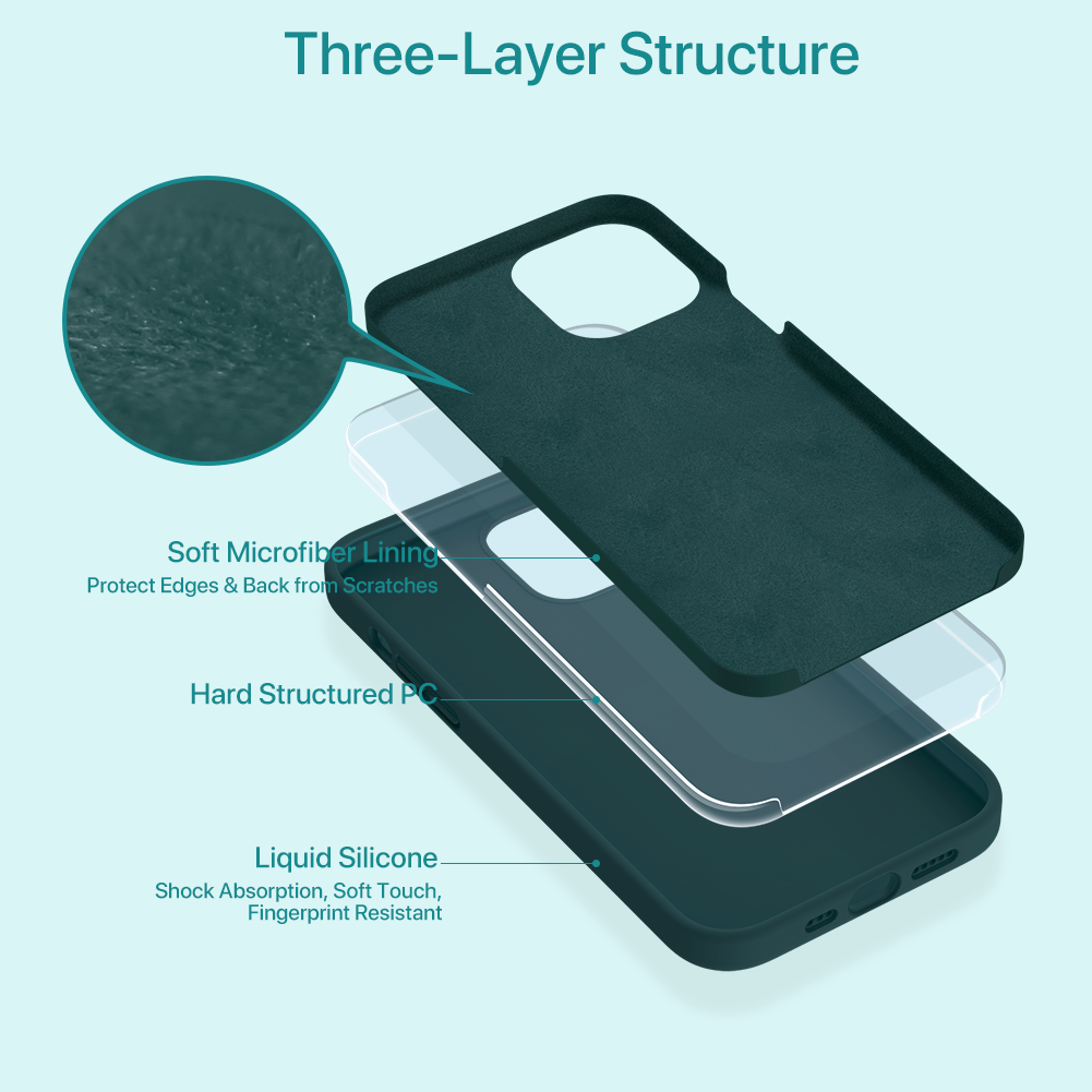 Miracase Liquid Silicone Case for iPhone 12 / iPhone 12 Pro