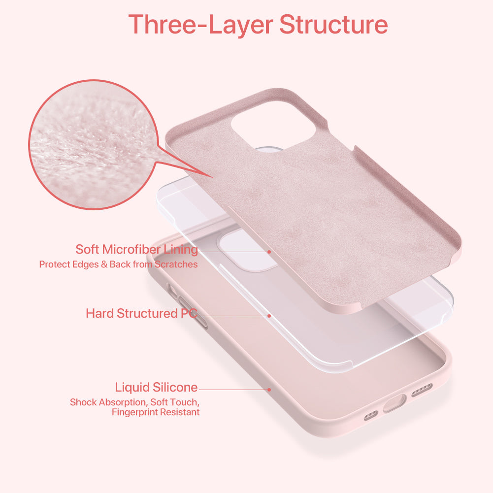 Miracase Compatible with iPhone 12 Case and iPhone 12 Pro Case, Liquid Silicone Gel Rubber Full Body Protection Shockproof Drop Protection Phone Case for iPhone 12/12 Pro 6.1 inch