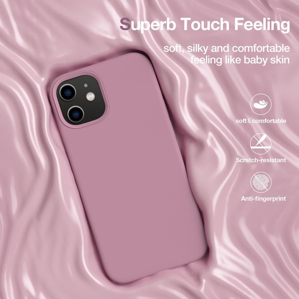 Miracase Compatible with iPhone 12 Case and iPhone 12 Pro Case, Liquid Silicone Gel Rubber Full Body Protection Shockproof Drop Protection Phone Case for iPhone 12/12 Pro 6.1 inch