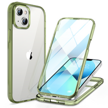 Miracase Compatible with iPhone 13 case 6.1 inch, [Glass Instead Plastic] with Built-in 9H Tempered Glass Screen Protector for iPhone 13,2021 Upgrade Full-Body Glass Clear Case
